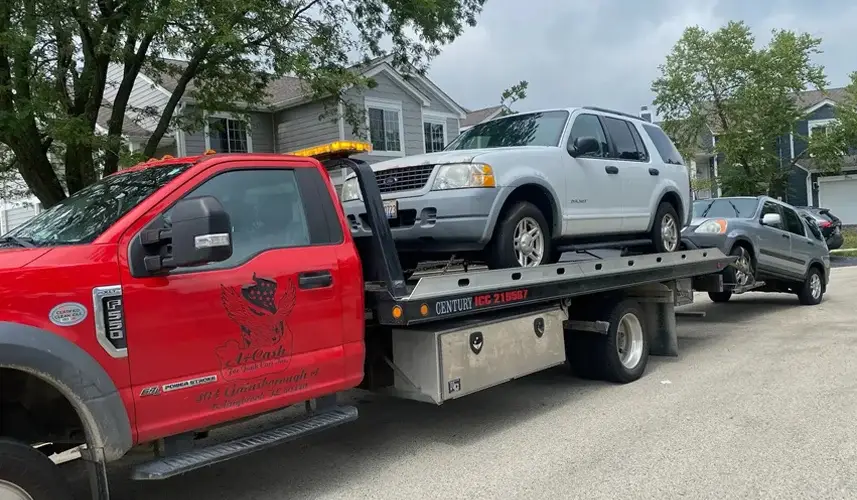 Sell your junk car effortlessly with free towing services and quick removal, as shown in action.